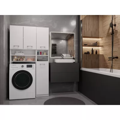 Koupelnová skříňka nad pračku RISTO 1 - bílá