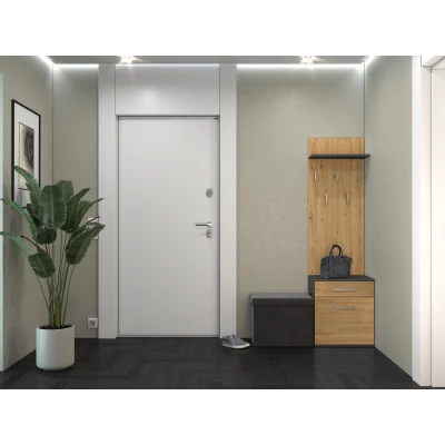 Předsíňová stěna MARGUS - dub artisan / antracitová