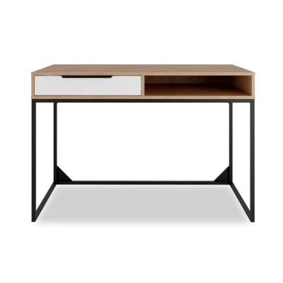 Psací stůl DARCY hikora / matný bílý