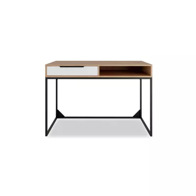 Psací stůl DARCY hikora / matný bílý