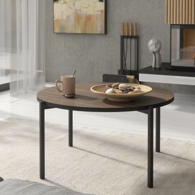 Kulatý konferenční stolek VILEM 1 - hnědý