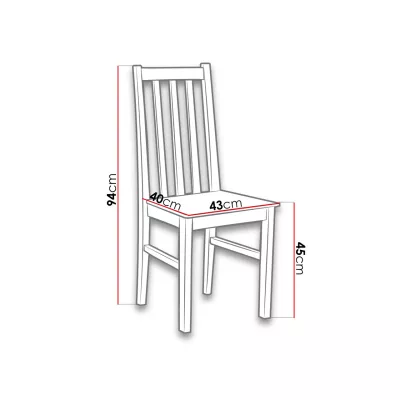 Dřevěná židle do kuchyně EDON 10 - černá