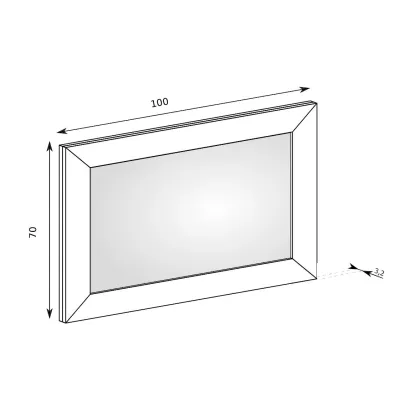 Nastěnné zrcadlo GIADA - dub