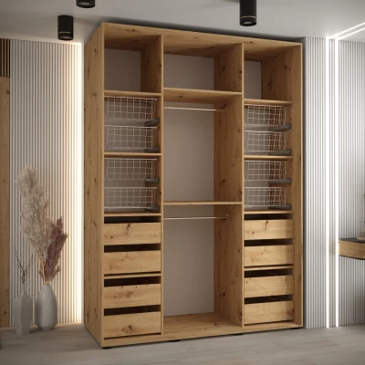 Drátěný úložný koš do skříně UNIS - hloubka 60 cm