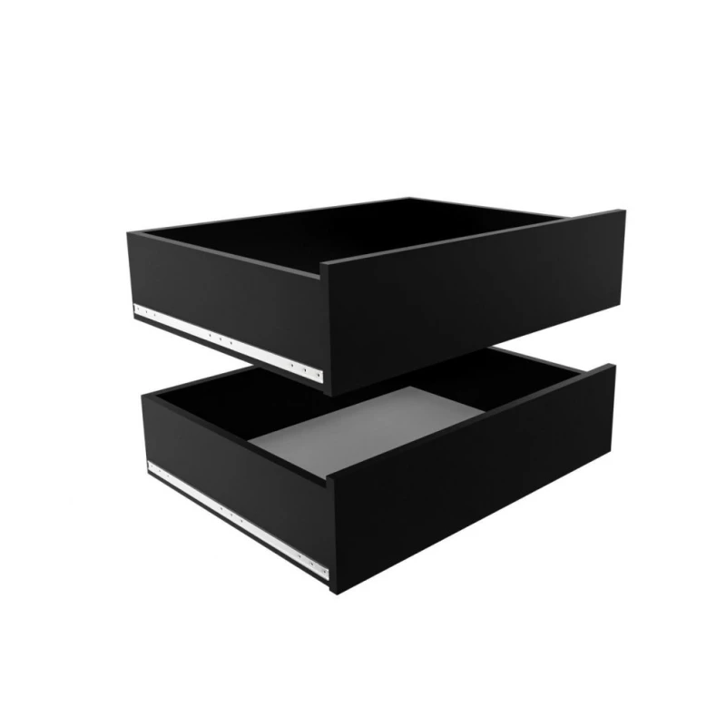 Set 2 šuplíků do skříní o hloubce 45 cm UNIS - černá