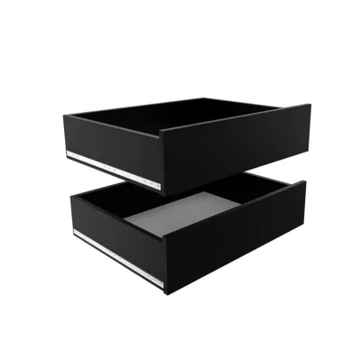 Set 2 šuplíků do skříní o hloubce 45 cm UNIS - černá
