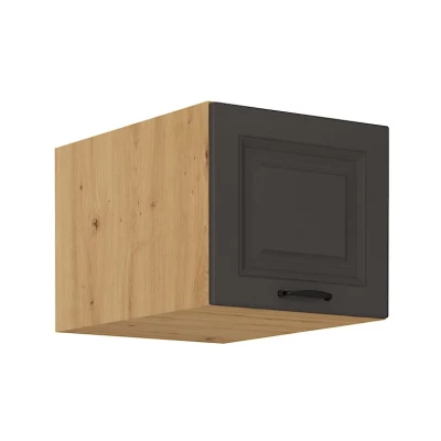 Horní skříňka s výklopnými dvířky SOPHIA - šířka 40 cm, grafit / dub artisan