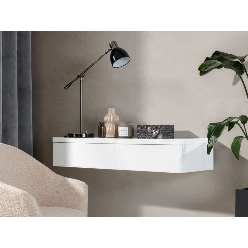 Toaletka SANCO - bílá / lesklá bílá