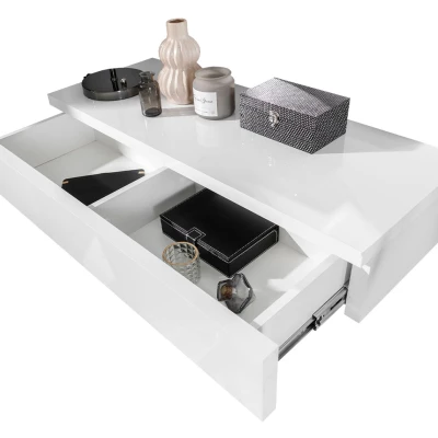 Toaletka SANCO - bílá / lesklá bílá