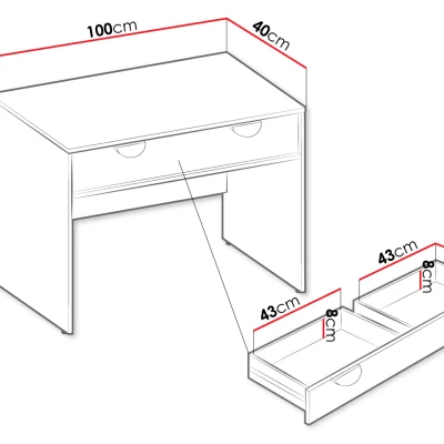 Toaletka RALLS - černá