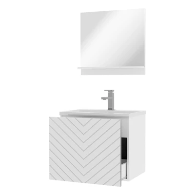 Sestava do koupelny PRESTA 10 - černá + umyvadlo a sifon ZDARMA