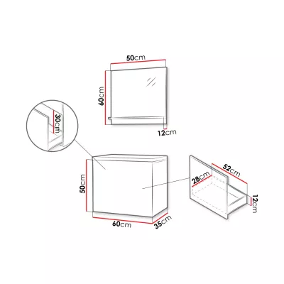 Sestava do koupelny PRESTA 10 - černá + umyvadlo a sifon ZDARMA