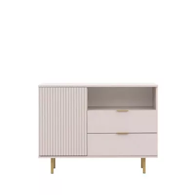 Kombinovaná komoda do obývacího pokoje IREDELL - zlatá / kašmír