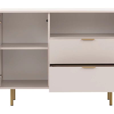 Kombinovaná komoda do obývacího pokoje IREDELL - zlatá / kašmír