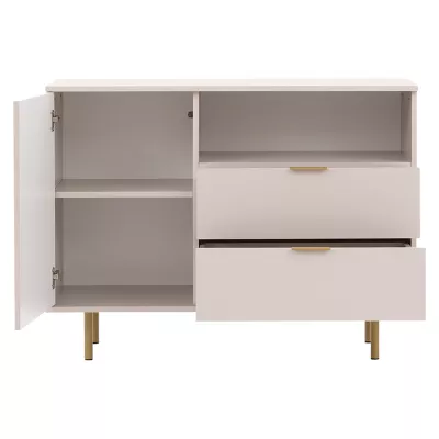 Kombinovaná komoda do obývacího pokoje IREDELL - zlatá / kašmír