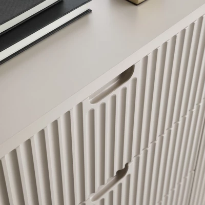 Toaletní stolek LOTAS - kašmír / černý