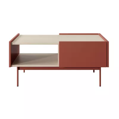 Konferenční stolek PAULIEN - cihlový