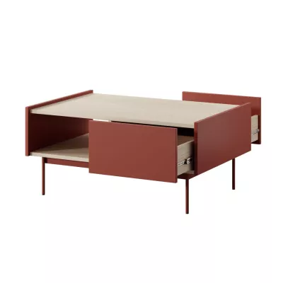 Konferenční stolek PAULIEN - cihlový