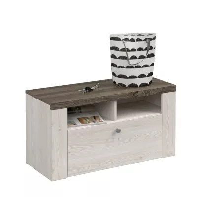 Nízký botník LEONOR - sibiu larche / dub sonoma lanýž