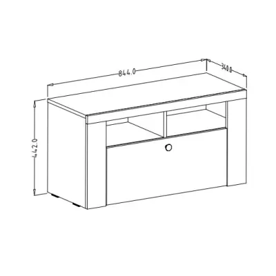 Nízký botník LEONOR - sibiu larche / dub sonoma lanýž