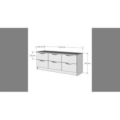 Široká zásuvková komoda LOWAKE 4 - bílá