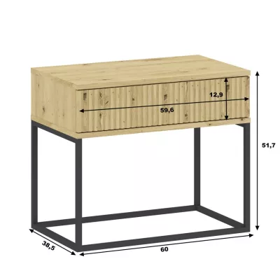 Noční stolek se zásuvkou MARETA 2 - dub artisan