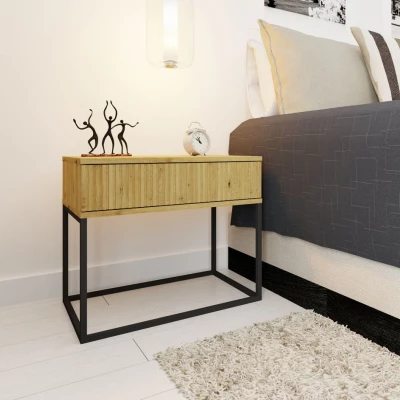 Noční stolek se zásuvkou MARETA 2 - dub artisan