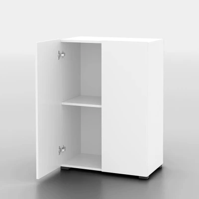 Úzká komoda s dvířky AFIBA - bílá