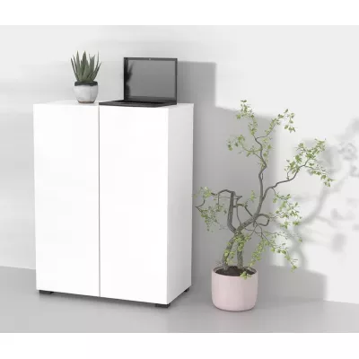 Úzká komoda s dvířky AFIBA - bílá