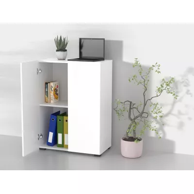 Úzká komoda s dvířky AFIBA - bílá