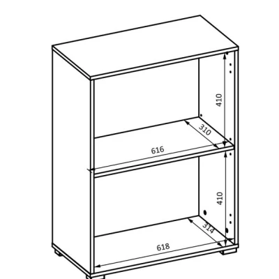 Úzká komoda s dvířky AFIBA - bílá