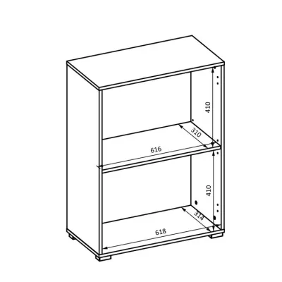 Úzká komoda s dvířky AFIBA - bílá