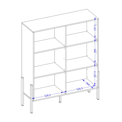 Dvoudveřová komoda RAILA - švestka