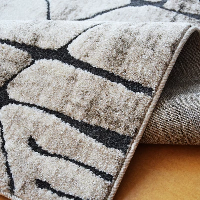 Moderní kusový koberec 200x290 BRAWLEY 7 - béžový / černý