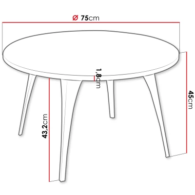 Kulatý konferenční stolek FRANIO - arktický bílý / černý