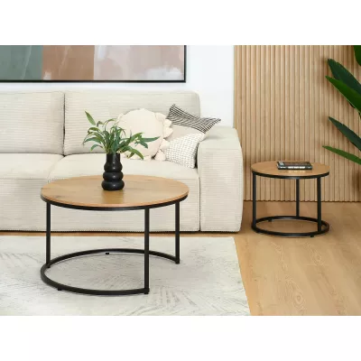 Set konferenčních stolků JACEK - dub / černý