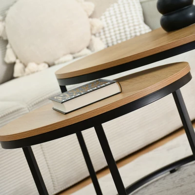 Set konferenčních stolků JACEK - dub / černý