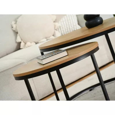 Set konferenčních stolků JACEK - dub / černý