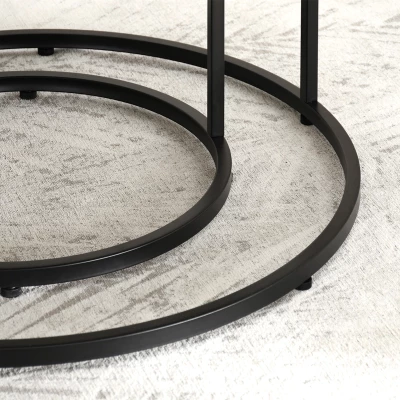 Set konferenčních stolků JACEK - dub / černý