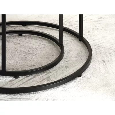 Set konferenčních stolků JACEK - dub / černý