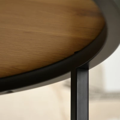 Set konferenčních stolků JACEK - dub / černý