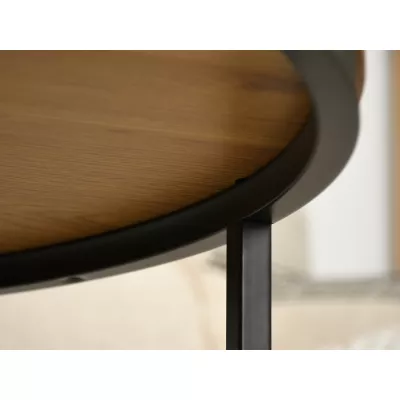 Set konferenčních stolků JACEK - dub / černý