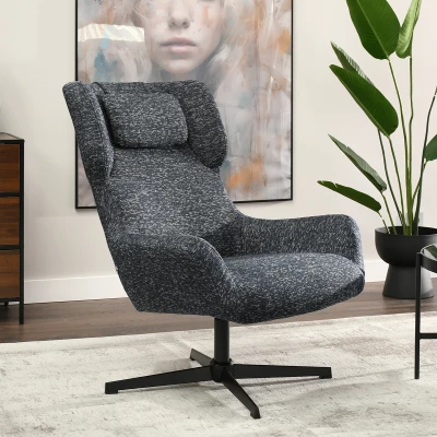 Otočné křeslo ANTE - tmavé modré / černé