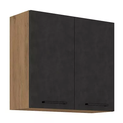 Horní kuchyňská skříňka VANYA - šířka 80 cm, matera / dub lancelot