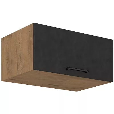 Hluboká digestořová skříňka VANYA - šířka 80 cm, matera / dub lancelot