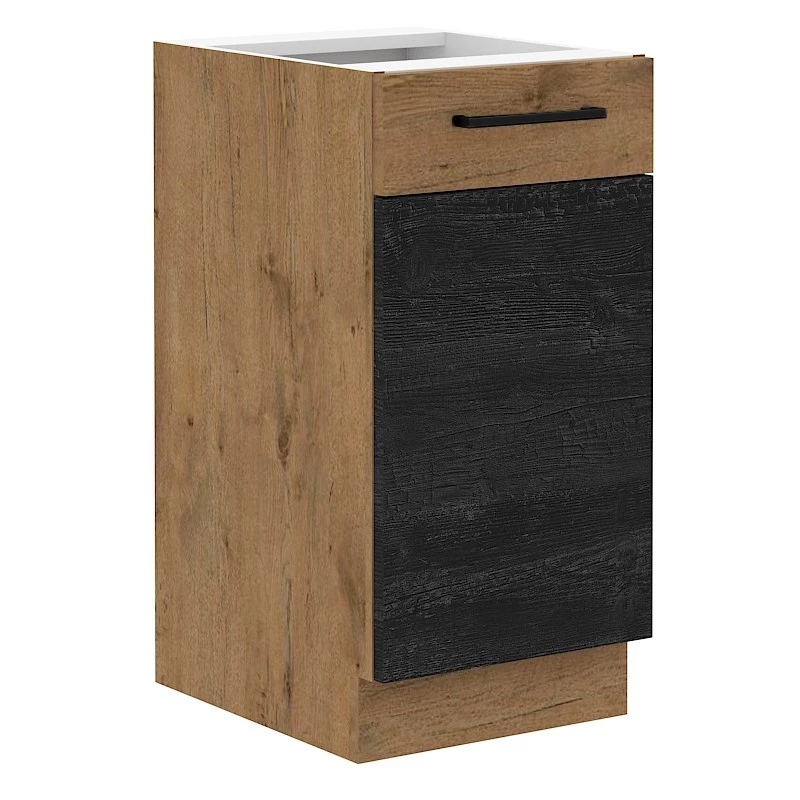 Dolní jednodveřová skříňka VANYA - šířka 40 cm, matera / dub lancelot