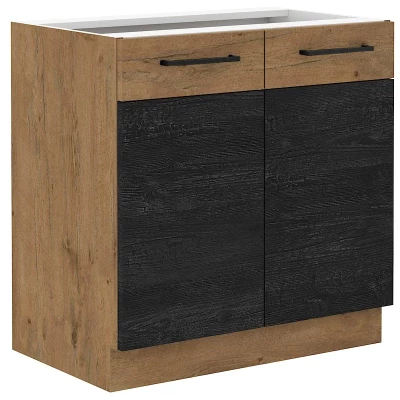 Dolní dvoudveřová skříňka VANYA - šířka 80 cm, matera / dub lancelot