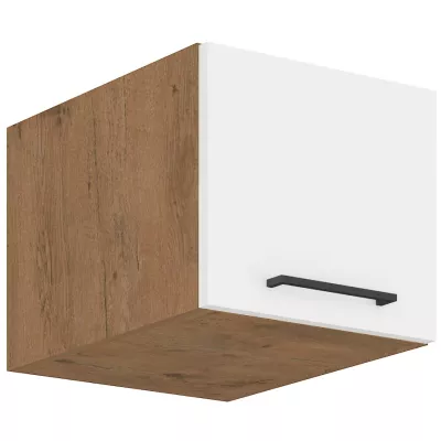 Horní skříňka s výklopnými dvířky VANYA - šířka 40 cm, bílá / dub lancelot