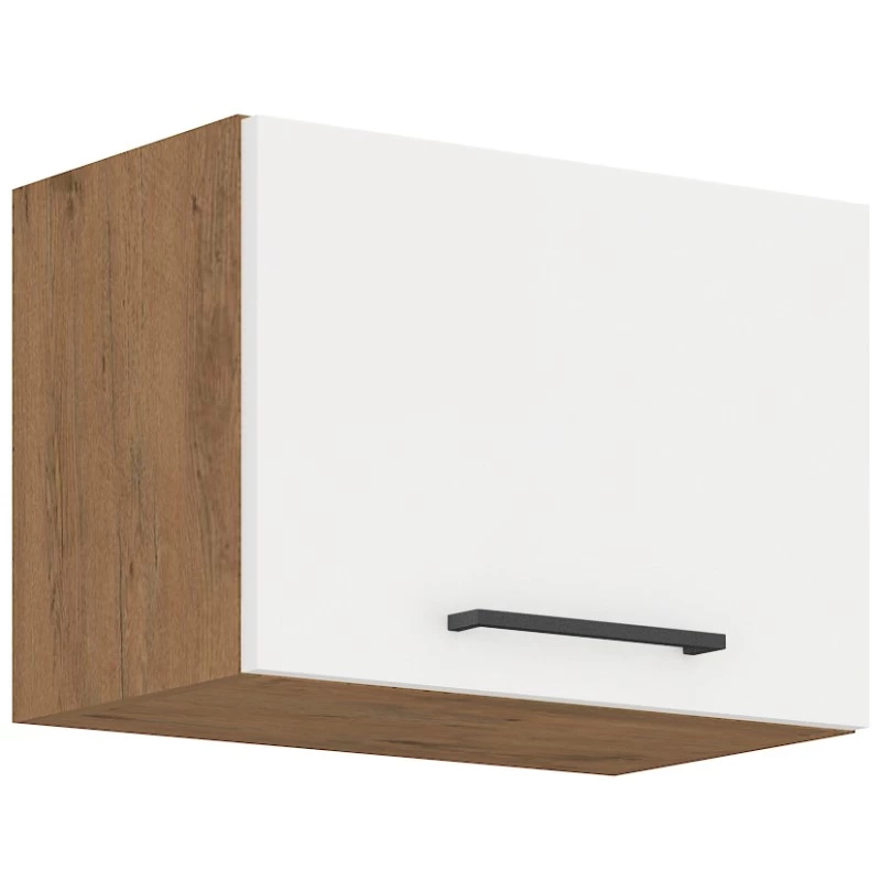 Digestořová skříňka VANYA - šířka 50 cm, bílá / dub lancelot