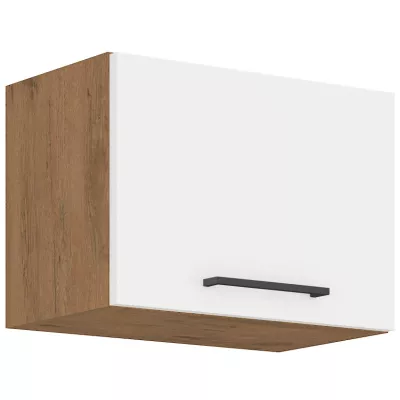 Digestořová skříňka VANYA - šířka 50 cm, bílá / dub lancelot